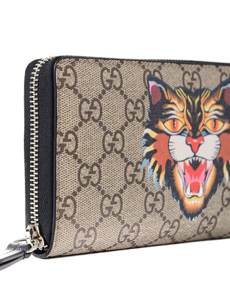 tiger print gucci supreme wallet|brand new gucci tiger wallet.